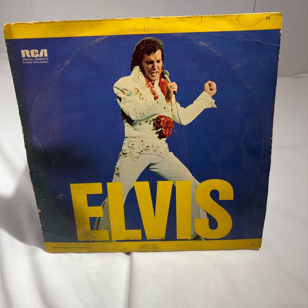Elvis Vinyl Record - RCA - Blue and Yellow
